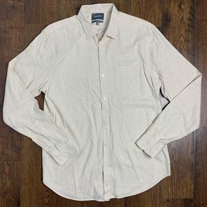 Bonobos Twill Casual Button Up Long Sleeve Shirt L